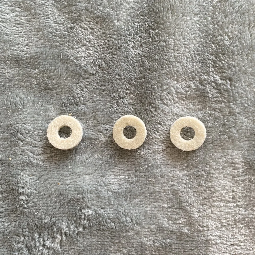 3pcs/set Felts for Trumpet Cornet Valve Top Cap Felt Washer Repair Parts White