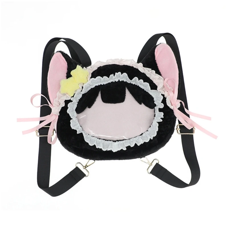 Cartoon Ita Bag Girl Backpacks Plush Cats Shoulder Bag Girl School Bag Plush Crossbody Bag for Girl Christmas Present