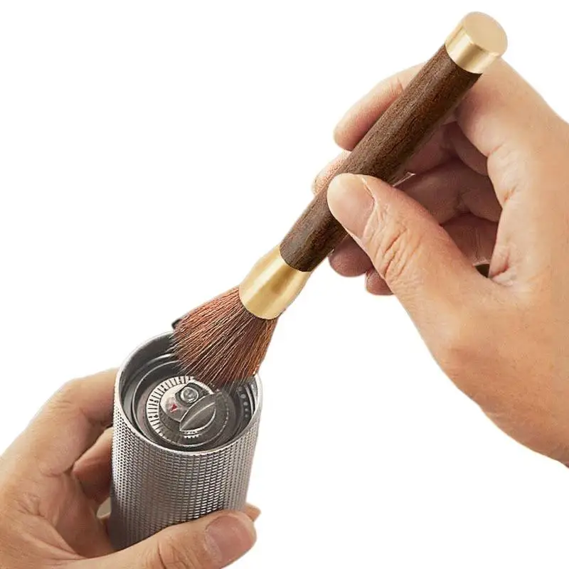 New Coffee Grinder Cleaning Brush Wooden Handle Bean Powder Dusting Espresso Brush Barista Tool Coffee Machine Cleaning Brush