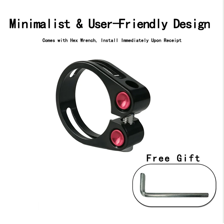 Aluminiumlegierung Fahrrad-Sattelstützenklemme Sattelrohrklemme MTB Fahrrad-Sattelrohrclip Fahrradteile Fahrradsattelklemme 31,8/34,9mm – Detail 6