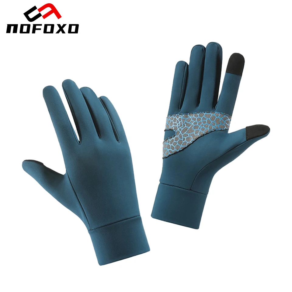 NOFOXO Winter Warm Touchscreen Gloves Windproof Thermal Non-slip High Elastic Lightweight Running Gloves Warm Gloves Unisex