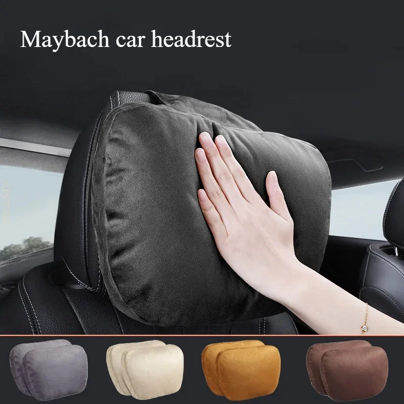 Top Car Headrest Neck Support Seat For Mercedes-Benz Maybach S Class Soft Universal Adjustable Car Pillow Neck Rest Cushion