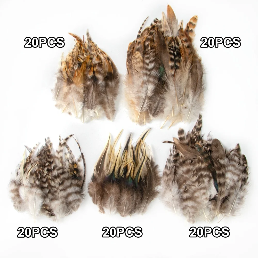 Natural Mixed Wild Pheasant Feathers 10-15cm 100pcs Bulk Soft Fluffy Plumes for DIY Craft Wedding Party Decor Costume Trim