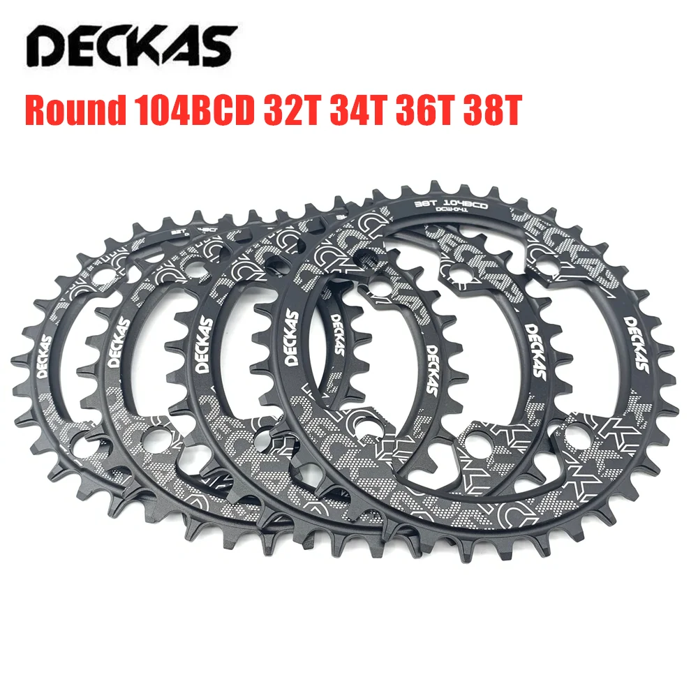 

DECKAS 104BCD Bicycle Narrow Wide Chainring 32/34/36/38T MTB Mountain Bike BCD104 Crankset Tooth Plate Parts For M615 M785 M820