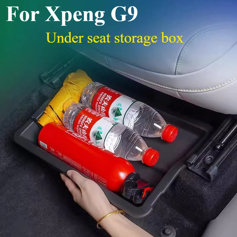 

For Xpeng XiaoPeng G9 2022-2024 Storage Box under Main Driver Seat Interior Modified Accessories