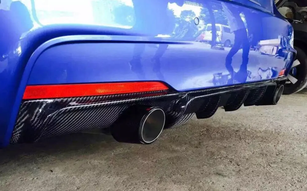 

CKMUUER ABS Carbon Look Rear Bumper Lip Diffuser Spoiler for BMW F30 F35 320i 328i M-sport 2012-2018 Bumper Guard Decoration