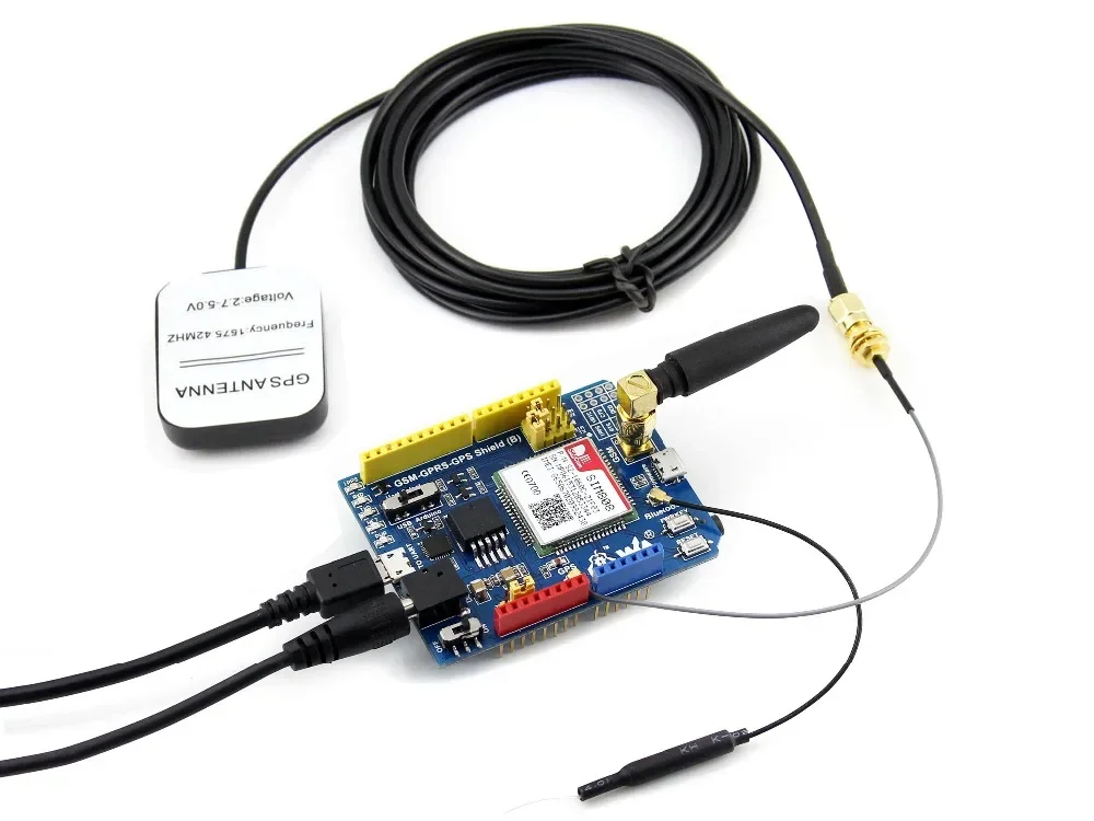 

Waveshare GSM/GPRS/GPS Shield (B) compatible Arduino Shield Based on SIM808 Comes with EU plug power adapter