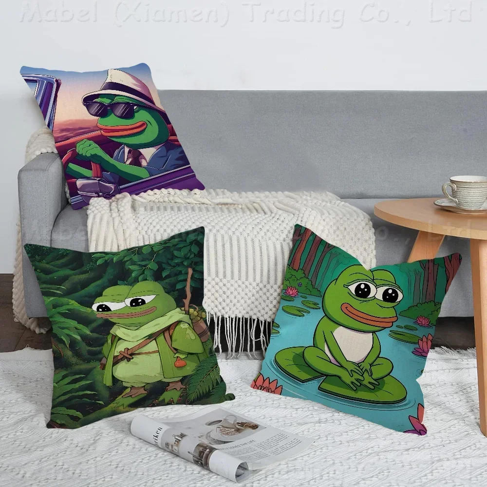 

Sad Frog Pepe Personalized Pillow Dust Cover Bedroom Kids Party Decoration Pillowcase Birthday Children Gift