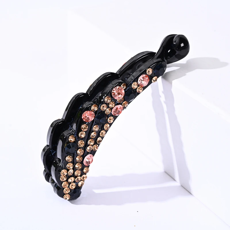 Pince à Cheveux en Gel Strass, Accessoires Capillaires, Queue de Cheval, Version Coréenne, Simple, Nouvelle Collection