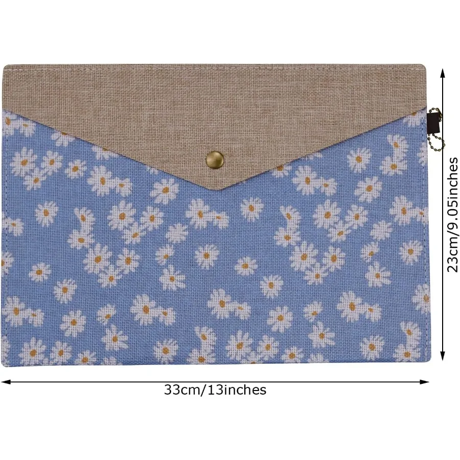 Cartella in feltro tive Cartella di file A4 Porta documenti Portafoglio Busta Stile floreale con chiusura a Sp per donne Ragazze 4 confezioni