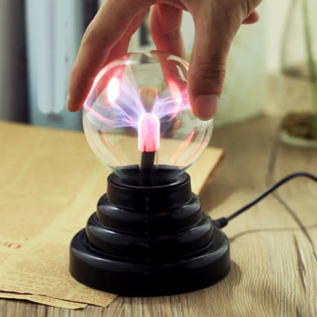 Magic Light Ball USB Voice Controlled Electrostatic Ball Plasma Magic Small Night Lighting Ball Light Touch Electrostatic Ball