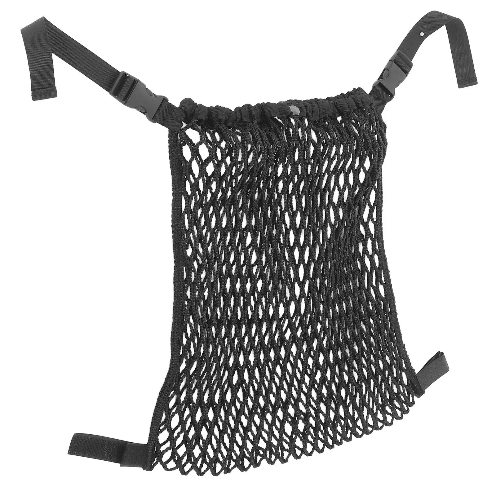 

Double Layer Baby Stroller Organizer Hanging Mesh Bag Large Universal Polyester Storage Net Diaper Snacks Travel Accessories