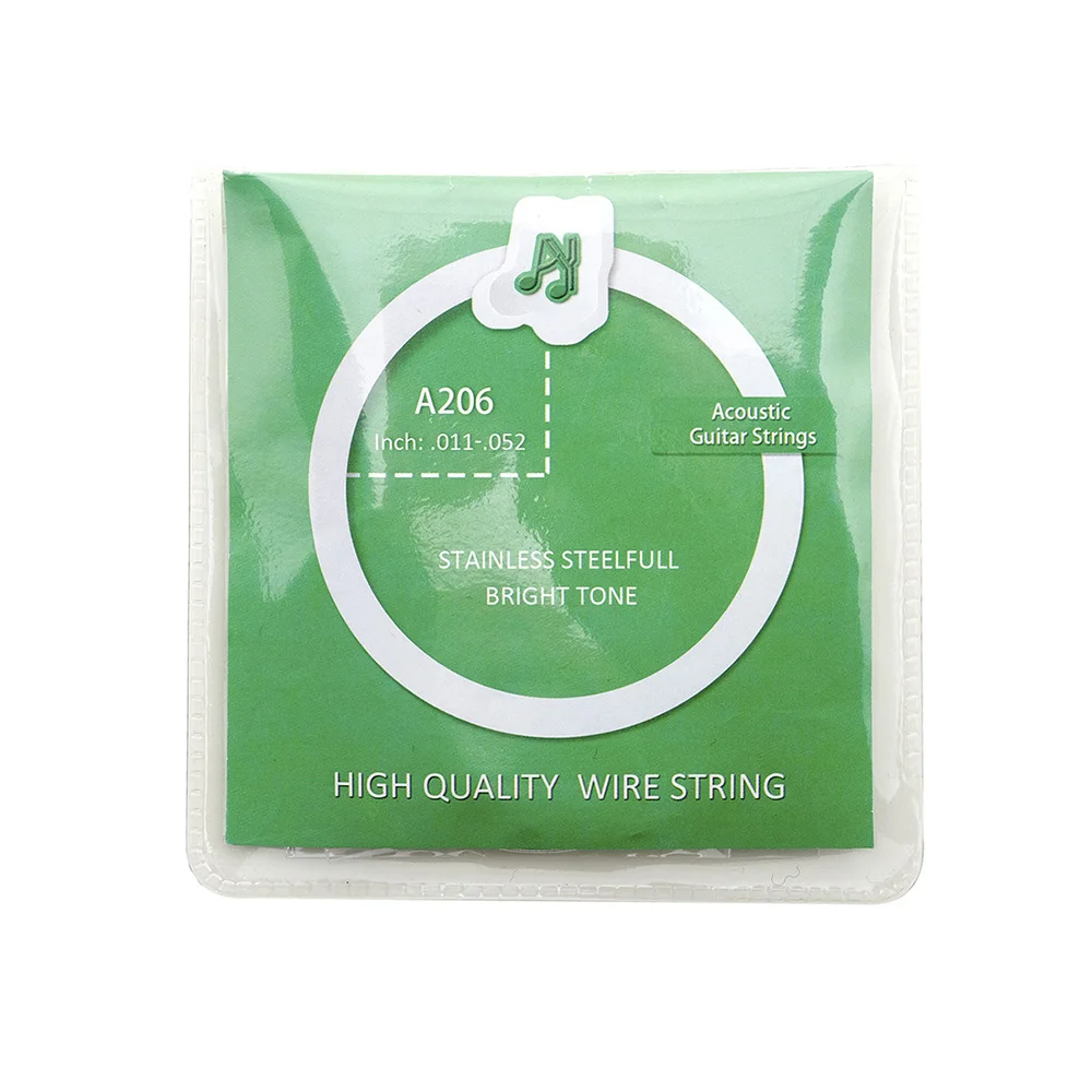 IRIN A206 Acoustic Guitar Strings Folk Guitar Hexagonal Steel Core String Universal Acoustic Guitar Replacement Accessory