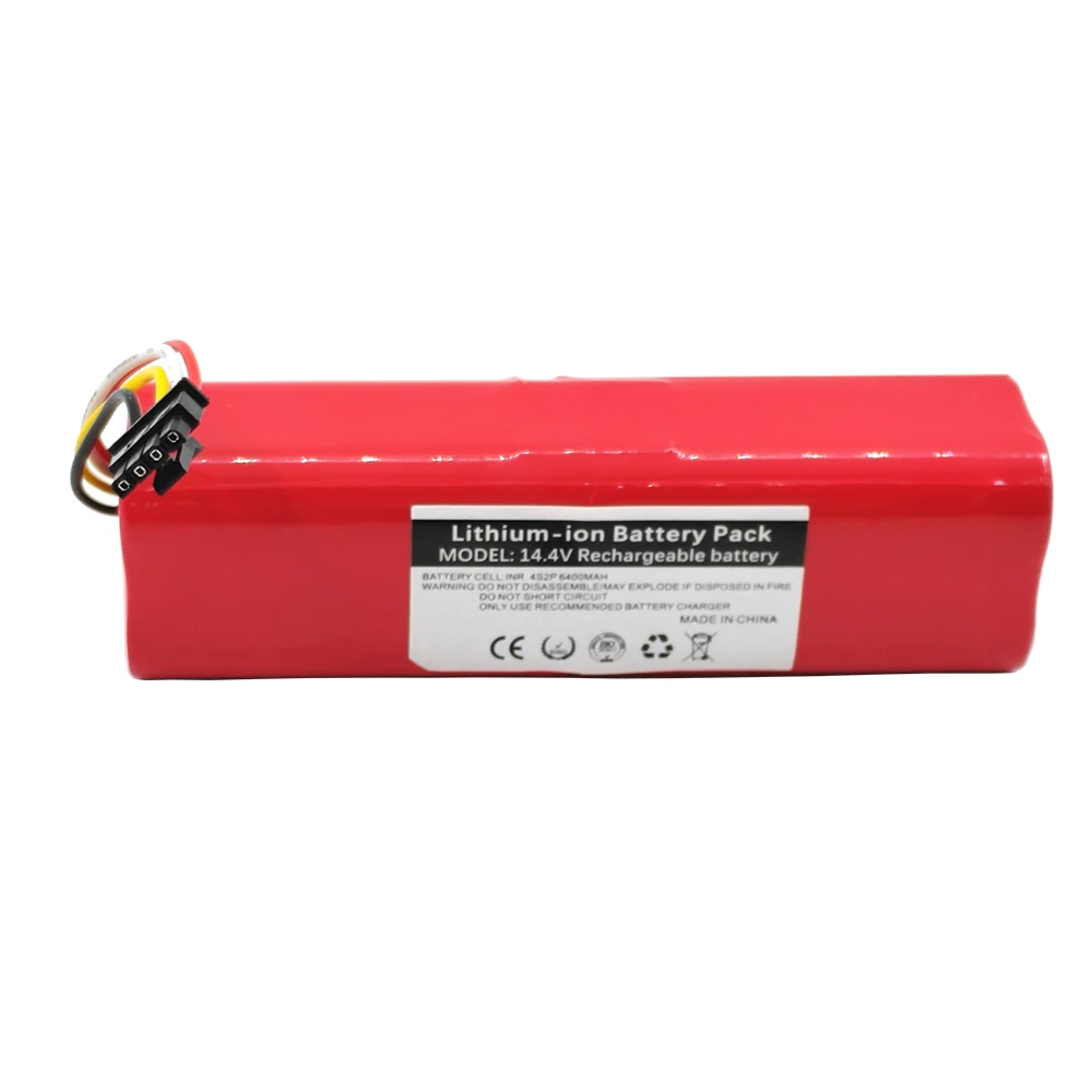 Rechargeable Battery for xiaomi Mijia Robot Vacuum Cleaner S50 S51 S55 New Li-Ion18650 14 4V 5200mAh Battery