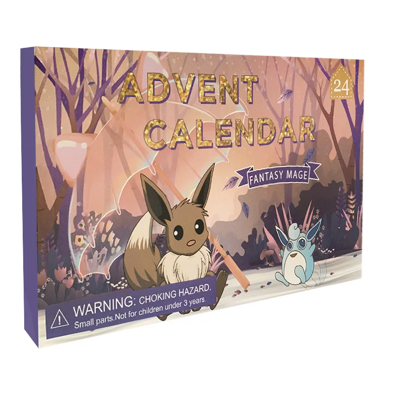 Eevee Pokemon Advent Calendar Box 2025 Merry Christmas small big large Pikachu action Figure kids Child Toy Xmas Gift 24pcs doll