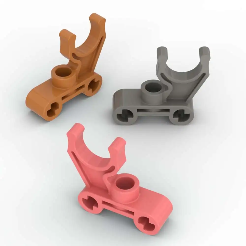 MOC 10PCS 4159 Sports Car Motorcycle Gear Shift Forked Vehicle Bricks Changeover Catch Double Fork Building Block Fun Toys Gift