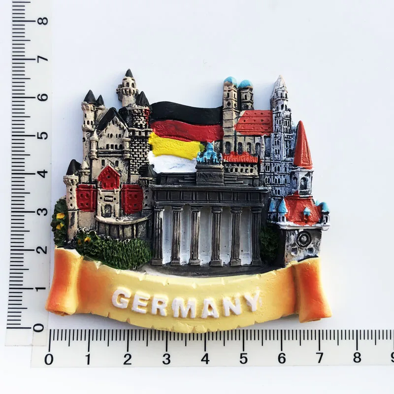 

German architecture Fridge Magnet cultural landscape tourism souvenirs resin message stickers handicraft decorations