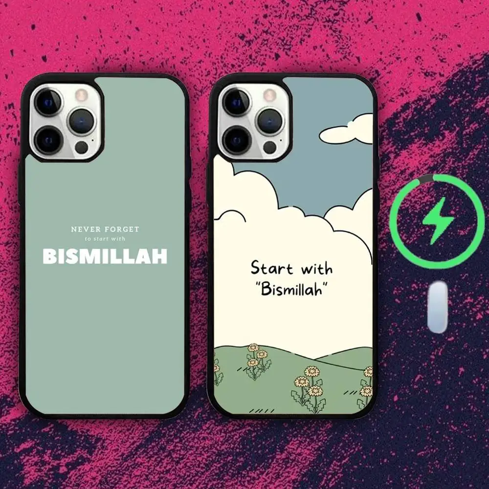 

Islam Bismillahs Phone Case For iPhone 16e,16,15,14,13,12,11,Plus,Pro,Max,Mini Magsafe Magnetic Wireless Charging