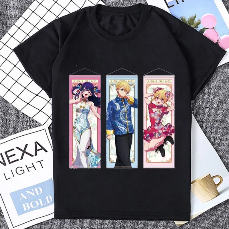 Oshi No Ko Anime Graphic T-shirt Women Casual Streetwear Hoshino Cute Eyes Print Short Sleeve T Shirt Female Y2k Clothes Top Tee