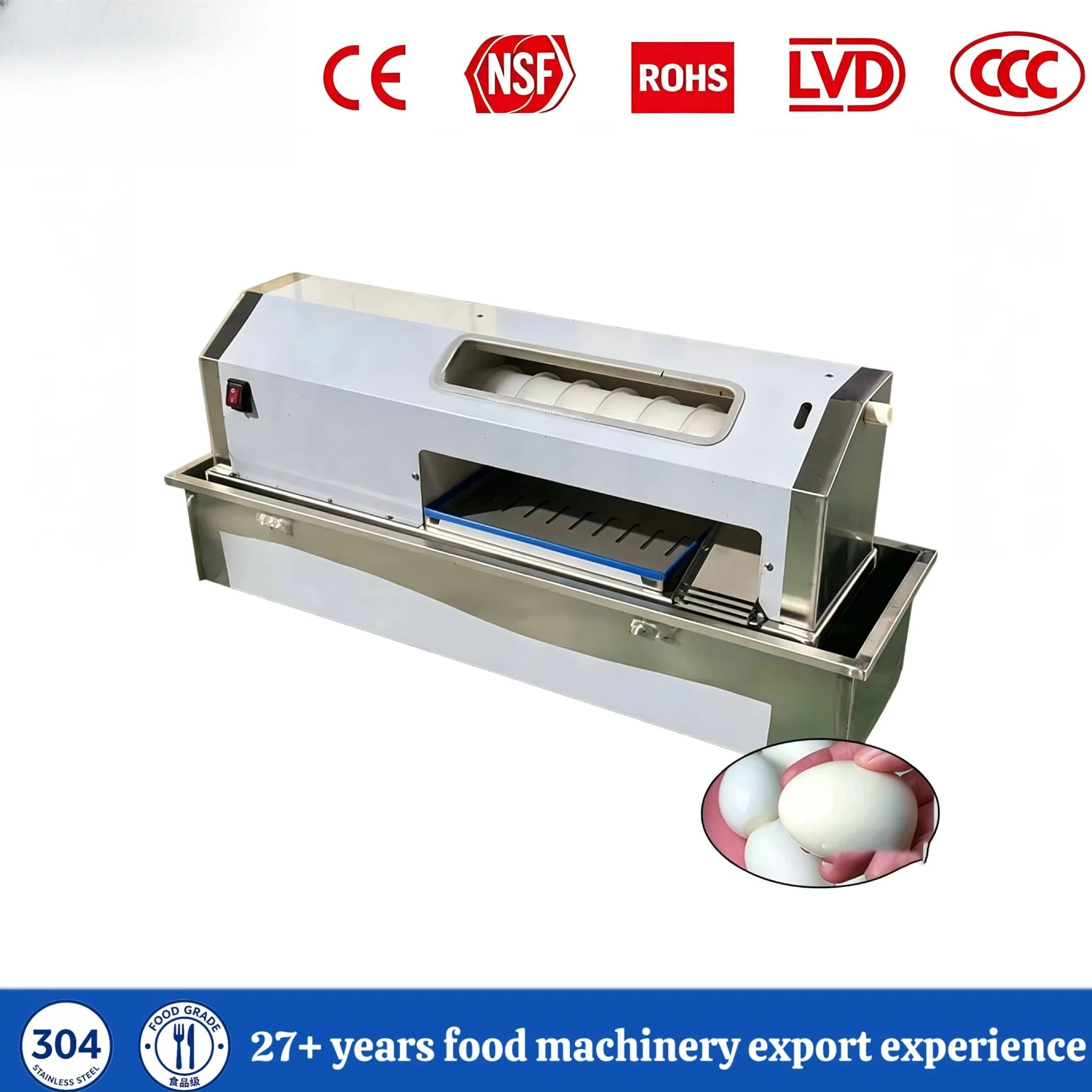 Commercial Electric Egg Peeling and Sheller Automatic Boiled Egg Peeling Machine Chicken Egg Peeler