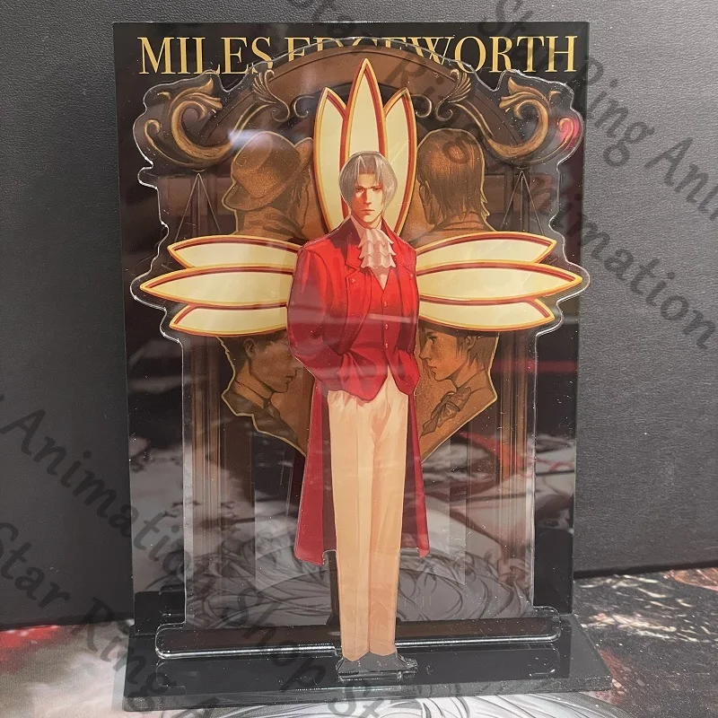 

Ace Attorney Miles Edgeworth Anime Acrylic Standing Sign Multi-insertion Indicative Board Cospaly Cartoon Gift Desktop Decorate