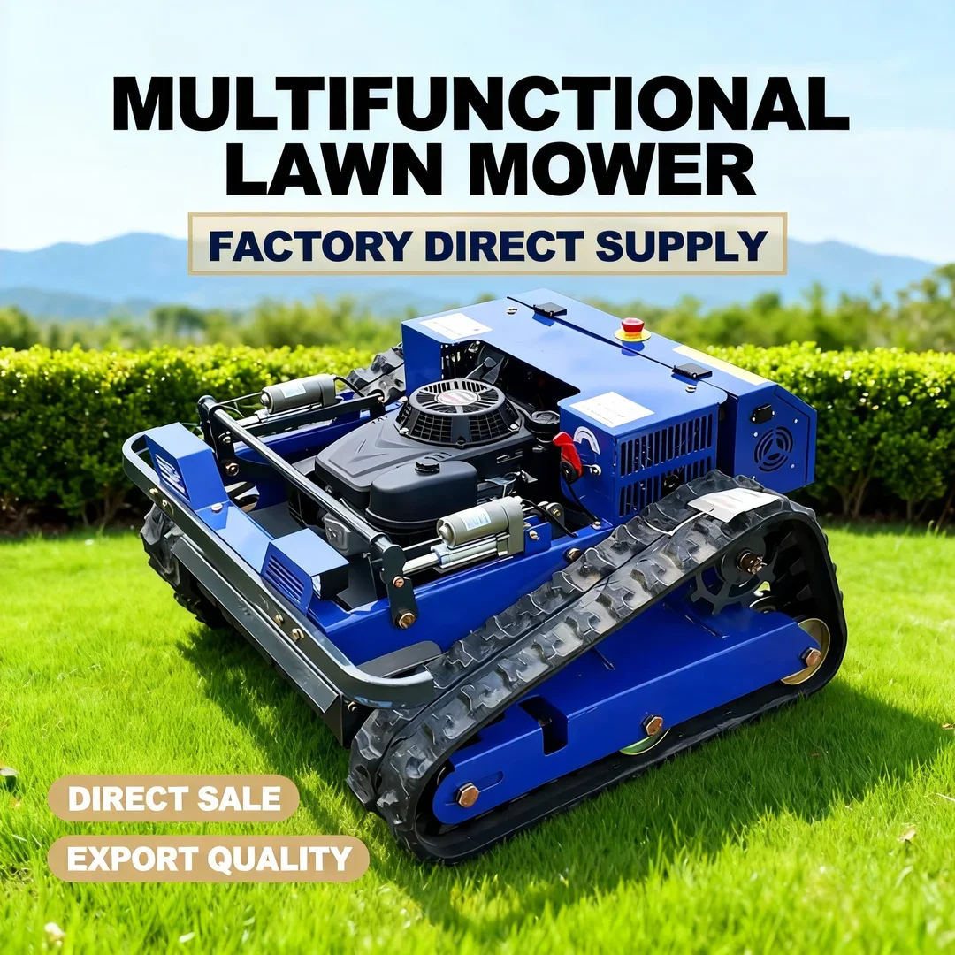 

Газонокосилка с дистанционным управлением по индивидуальному заказу оптом - профессиональный гусеничный гусеничный автомобиль CE EPA для подметания сельскохозяйственных газонов