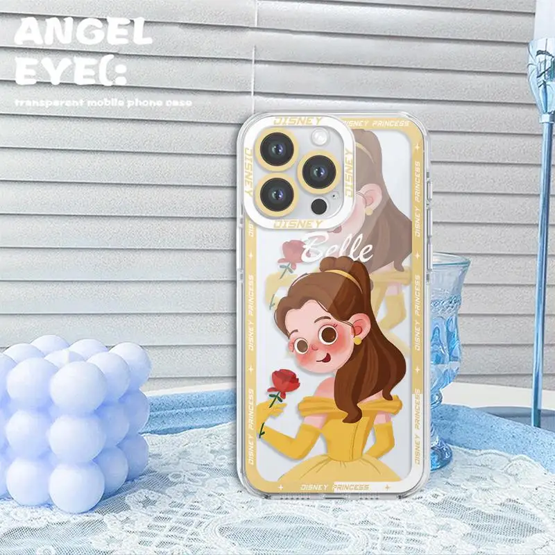 phone case For iPhone 14 13 12 Mini 11 Pro Max 15 8 X XR XS MSX 6 6S 7 SE 15Plus Clear fundas cover Disney Cartoon Cute Princess image 6
