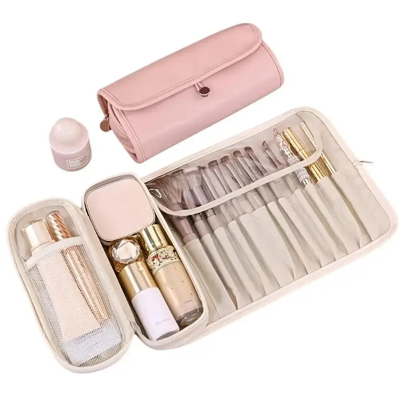 Große Multifunktionale Kosmetiktasche, Reise-Make-up-Pinsel-Tasche für Damen, Modische Tragbare Faltbare Beauty-Aufbewahrungstasche – Detail 6