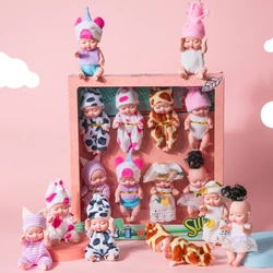 1pcs New Fashion 3.5 Inches Simulation Rebirth Dolls Toy Mini Cute Sleeping Baby Series Doll Cartoon Toy for Kids Birthday Gift