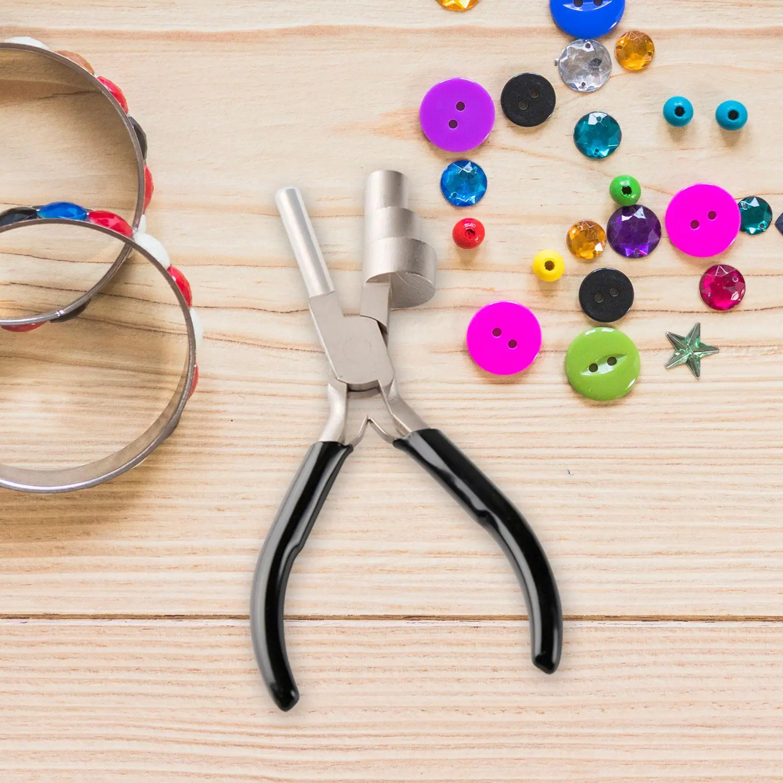 Beading Bending Shaping Jewellery Pliers Carbon Steel Round Nose Professional Beads Keyring Material Set for Bracelet Craft