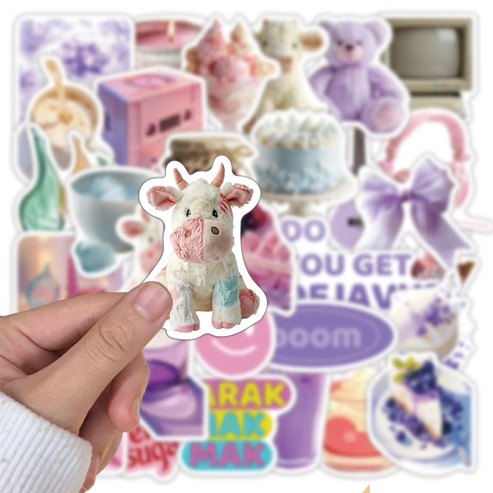 

10/30pcs INS Style Cartoon Aesthetic Stickers Cute Waterproof Graffiti Suitcase Luggage Scrapbook Kawaii Decoration Sticker Pack