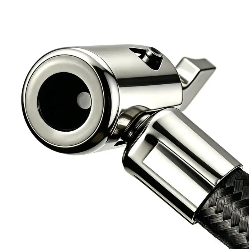 M76E Tire Inflator Extension Hose Adapter with Quick Release Button, Tire Valves Air Chuck Lock for TIre Inflators