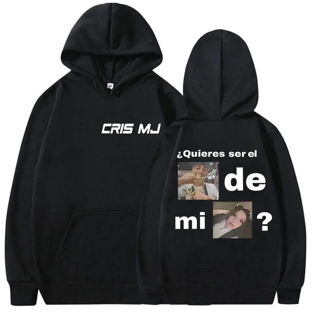 

Рэпер Cris MJ Quieres Ser Ei De Mi 2025 Album Merch Толстовка Мужчины Женщины Мода Harajuku Толстовка Повседневные Популярные Хлопковые Толстовки