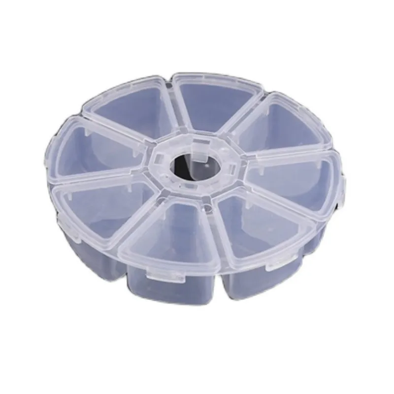 

8 Interval Round Tools Cosmetic Jewelry Plastic Storage Box Small Items Management Manager