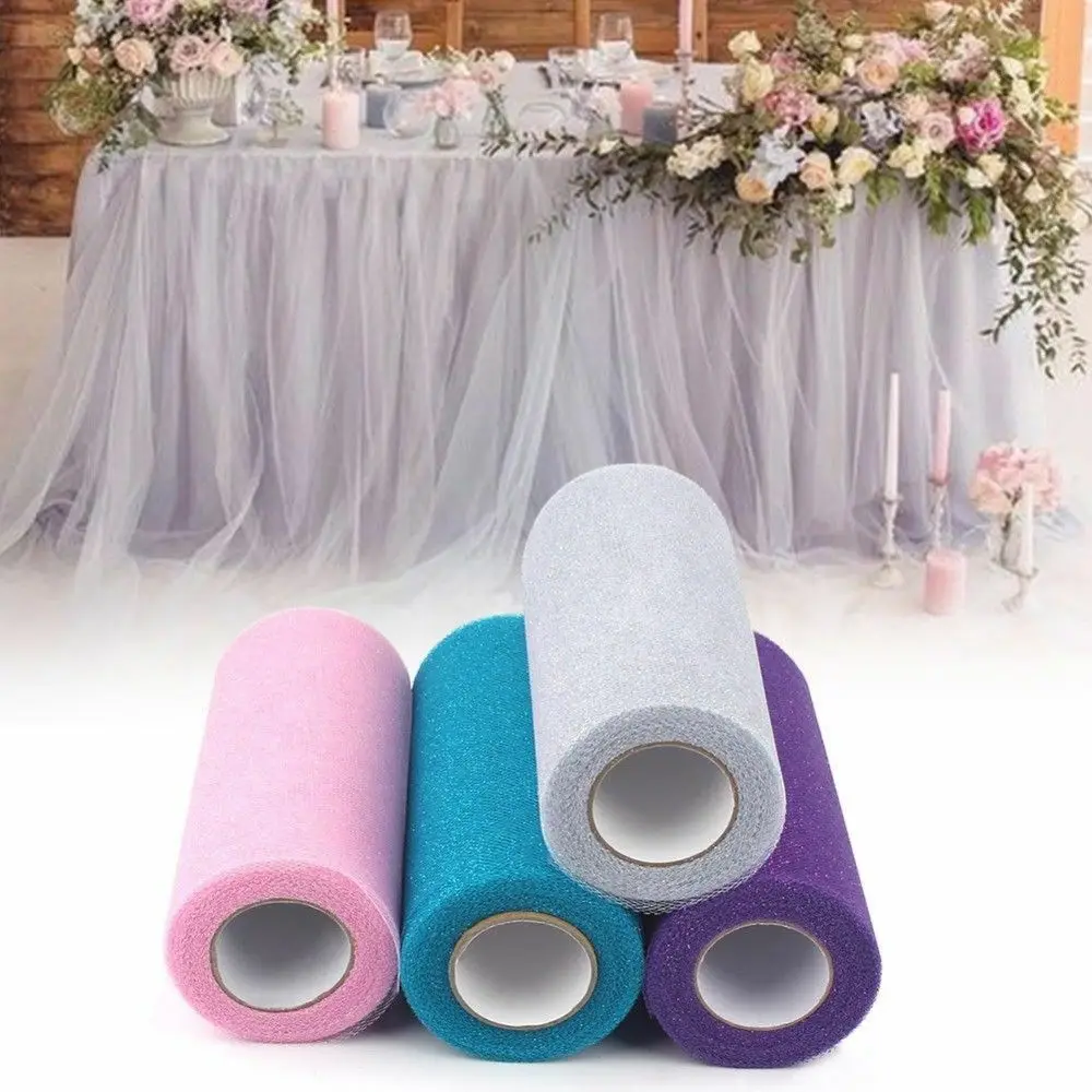 25/100 Yard 15 cm Organza tissu décor de mariage Tulle rouleau Tutu jupe fille bébé douche fête événements Tulle décoration artisanat cadeaux