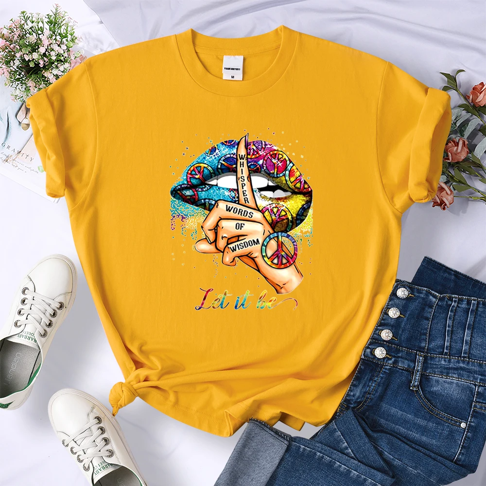 Whisper Words Of Wisdom T-Shirts Female Street Brand Tshirt Tops Fashion Casual Kawaii Tee Shirt Summer Breathable Short Sleeve