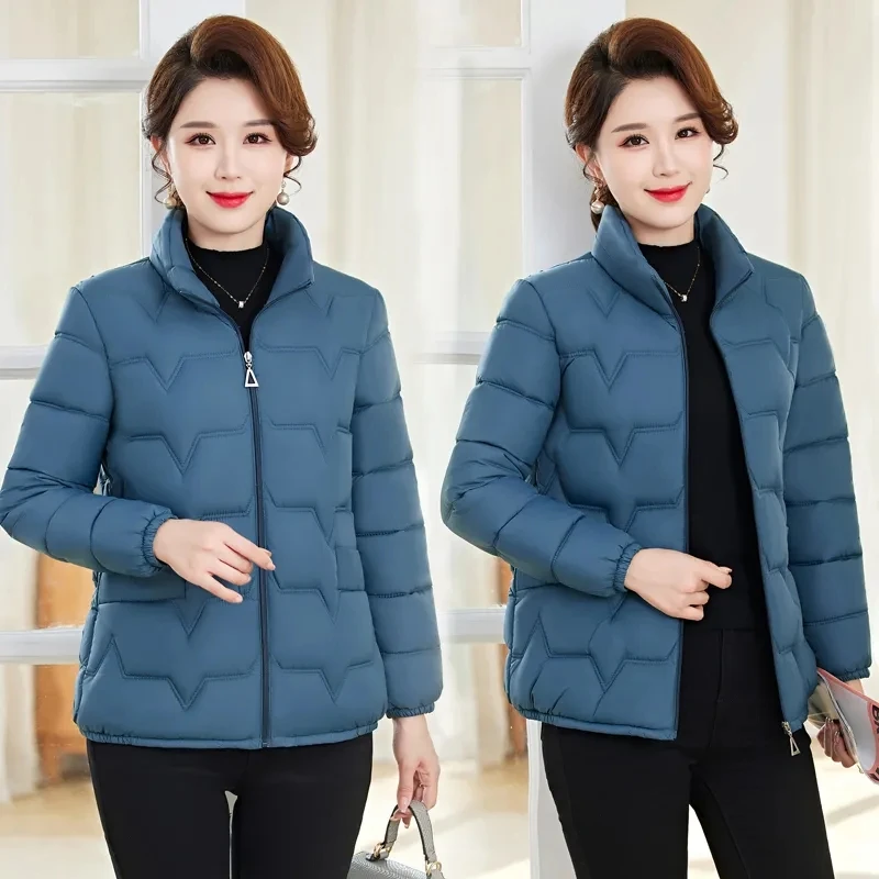 Winter Jackets for Women Coat Slim Thick Warm Puffer Parkas Korean Clothing Zipper Quilted Coat Casual Female Outwear Streetwear