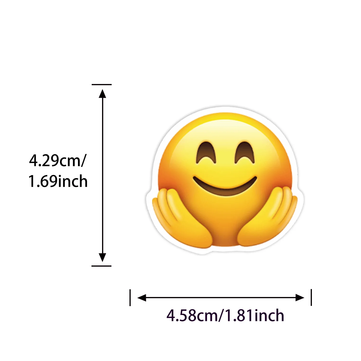 52pcs Funny Stickers Pack-Vibrant Vinyl Decals with Expressive Emoticon,Including Smiling,Laughing,Crying,Angry,Shocked,and More