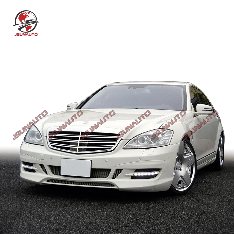 Refit Part S600 Lorins Style Fiberglass Front Bumper Rear Bumper Conversion Kit For W221 S63 S400 Side Fender Panel