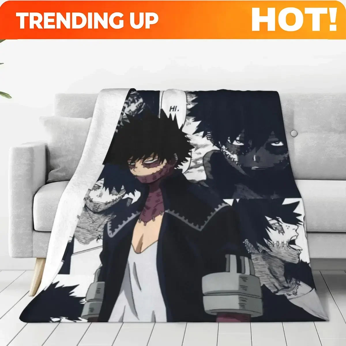 Custom Anime Velvet Throw Blankets My Hero Academia Hone Nuki Juzo Blanket For Sofa Car Super Soft Bed Rug