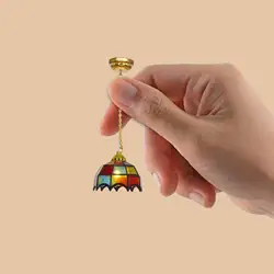 Dollhouse LED Ceiling Lamp DIY Scene Model Pretend 1:12 Scale for Photo Props Bedroom Micro Landscape Dining Room Decor