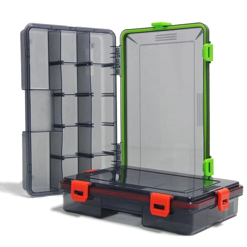Four-lock Lure Box, Single Layer Lure Bait Accessories Storage Box, Fake Bait Box, Tool Box
