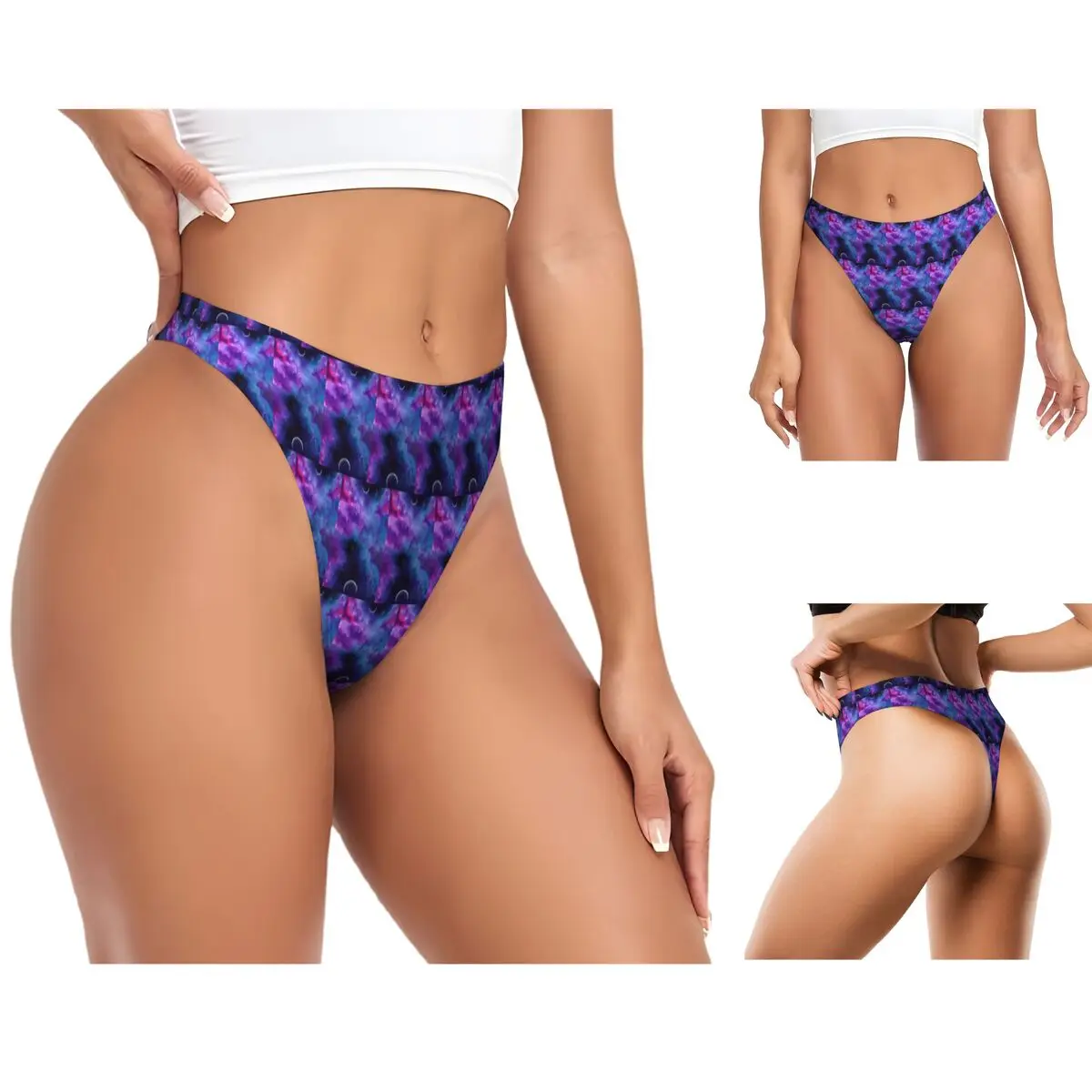 calcinhas-g-string-neon-galaxy-dreams-personalizadas-respiraveis-confortaveis-e-elasticas-para-mulheres