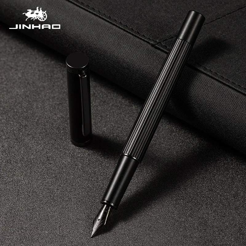 Imagem -05 - Jinhao-caneta-tinteiro de Metal Canetas Elegantes de Luxo f ef Extra Fine Nib Azul Vermelho Cor Preta Papelaria Escritório Material Escolar 88