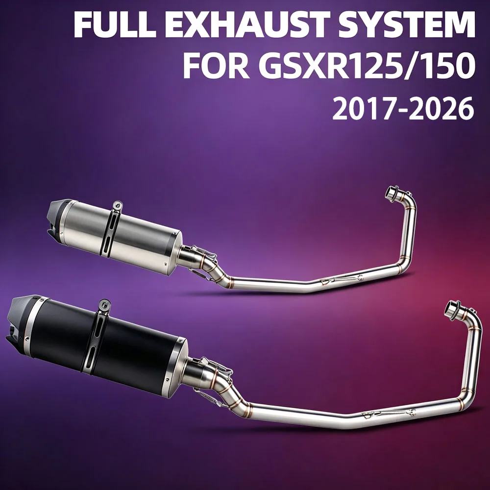 Motorcycle Exhaust Full System Front Manifold Muffler For Suzuki GSXR125 GSXR150 GSXS125 GSXS150 GSX-R125/R150/S125/S150 2017-26