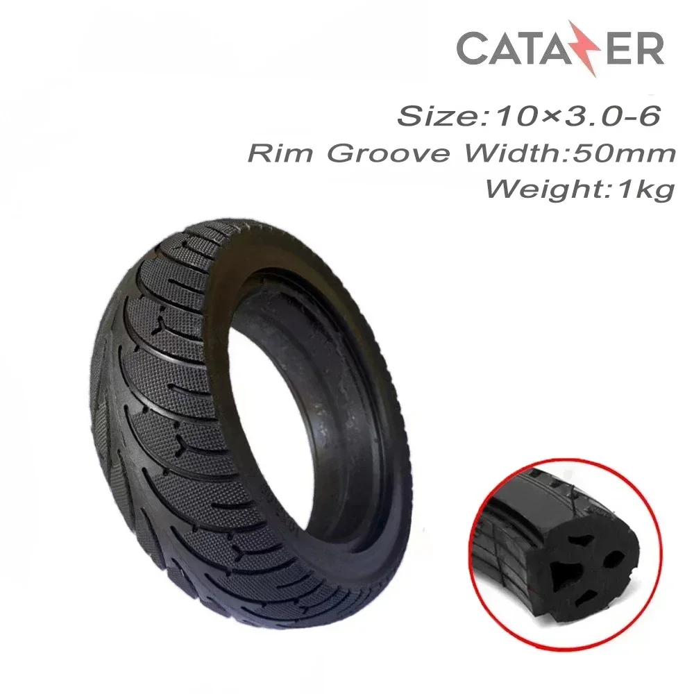 10X3.0-6 Electric Scooter Solid Tyre Rubber Tubeless Non Inflation Tire 10 inch Durable Explosion Proof Solid Tire for E-Bike