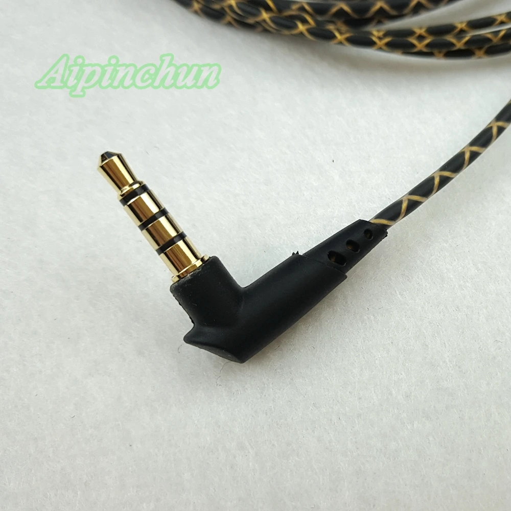 Aipinchun 3,5mm l Biege buchse DIY Kopfhörer kabel mit Mikrofon Controller Reparatur Ersatz Kopfhörer Kabel