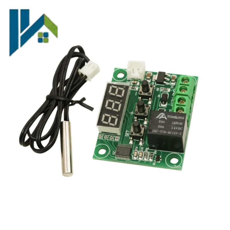 W1209 Digital Display DC 12V LED Thermostat High Precision Controller Module Temperature Control Switch Miniature Board XH-W1209