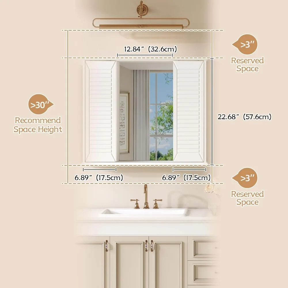 Wooden Mirror Medicine Cabinet 3