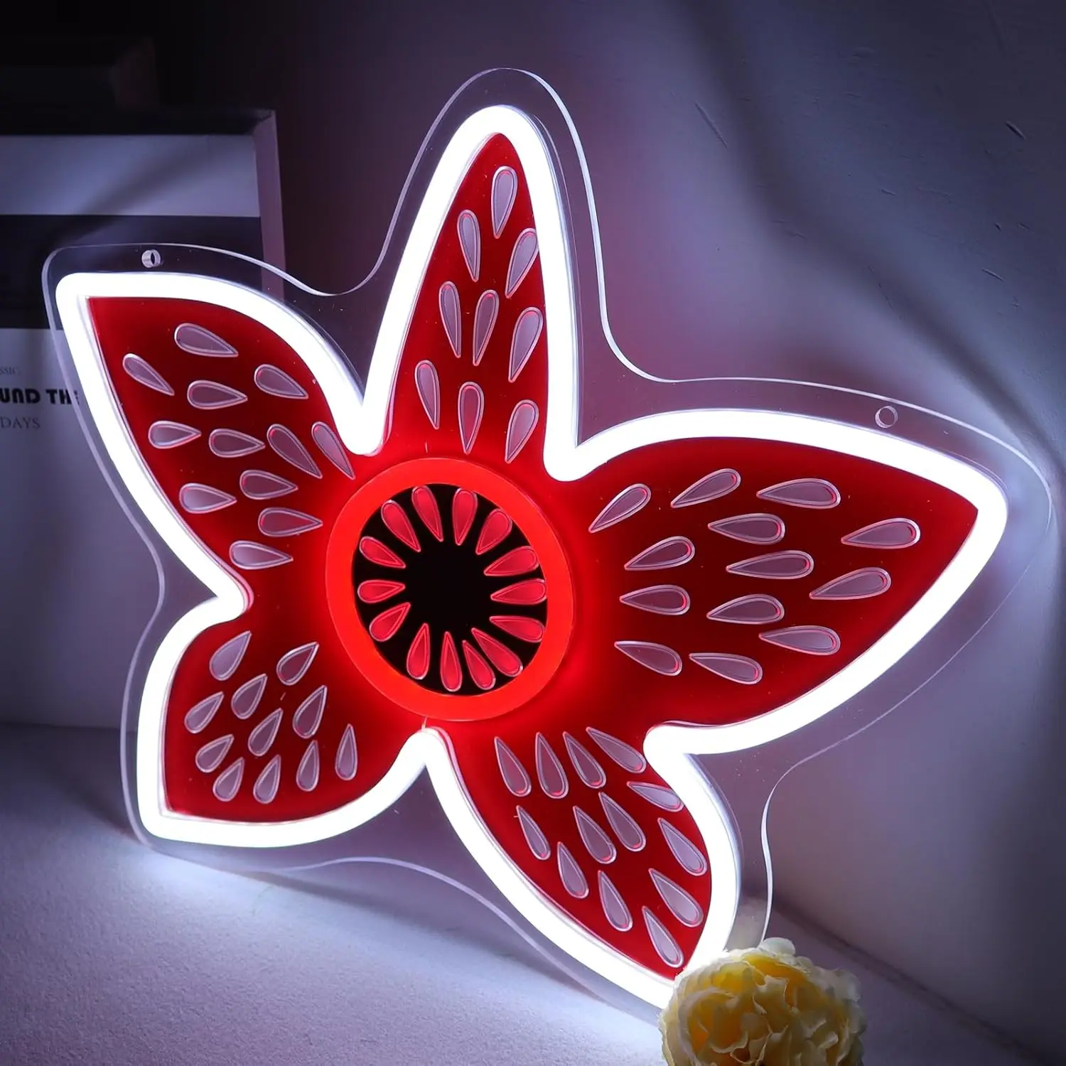 

Stranger Flower Neon Sign Art Wall Light USB LED Neon Light for Bar Gaming Room Bedroom Decoration Neon Personnalisé Gifts